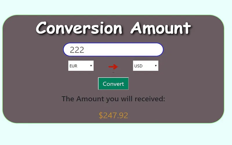 Screenshot of Currency Converter