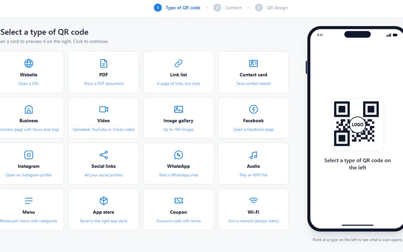 Screenshot of the Generate QR Code app