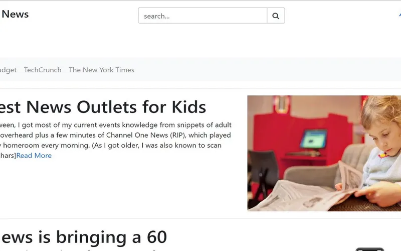 Screenshot of Google News