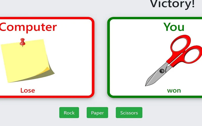 Screenshot of Rock Paper Scissors