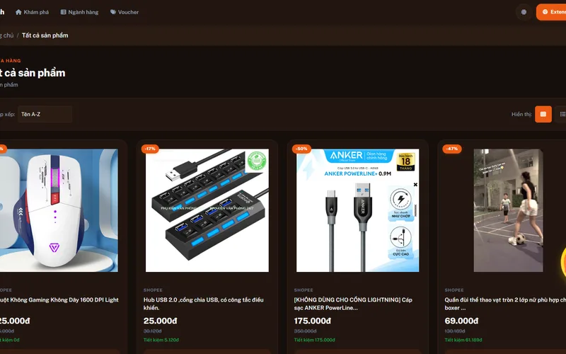 Screenshot of Lịch sử giá Shopee