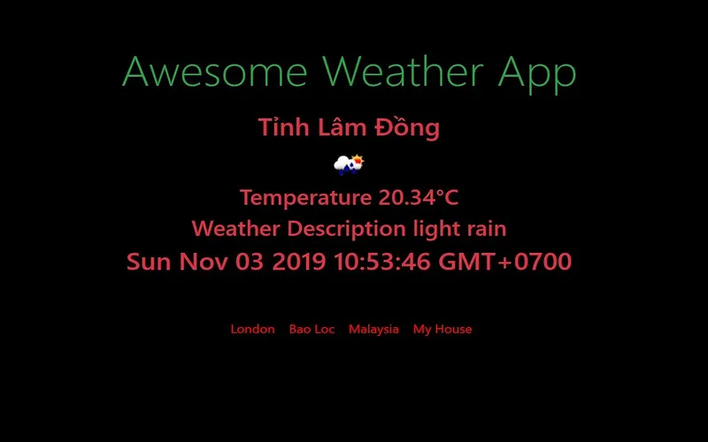 Screenshot of Weather